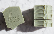 Handmade matcha soap bar with frankincense and patchouli essential oils – Natural skincare in Dubai for hydrated skin