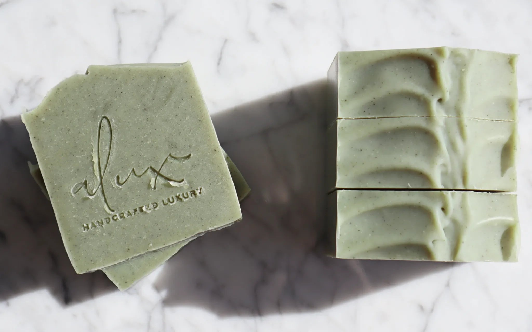 Handmade matcha soap bar with frankincense and patchouli essential oils – Natural skincare in Dubai for hydrated skin